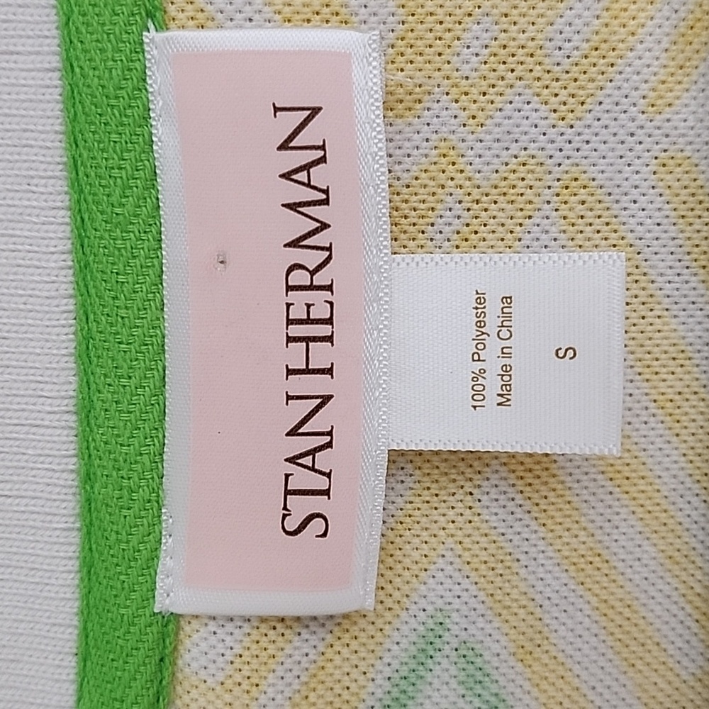 Stan Herman  Coastal Mosaic Ripples Zip Lounge/ Robe Dress Sunshine Size Small - Picture 2 of 16